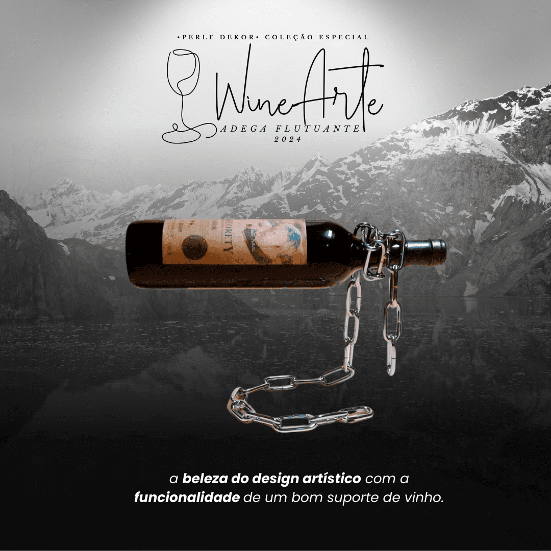 Wine Arte | Design Adega Flutuante | GANHE UM ABRIDOR DE VINHOS